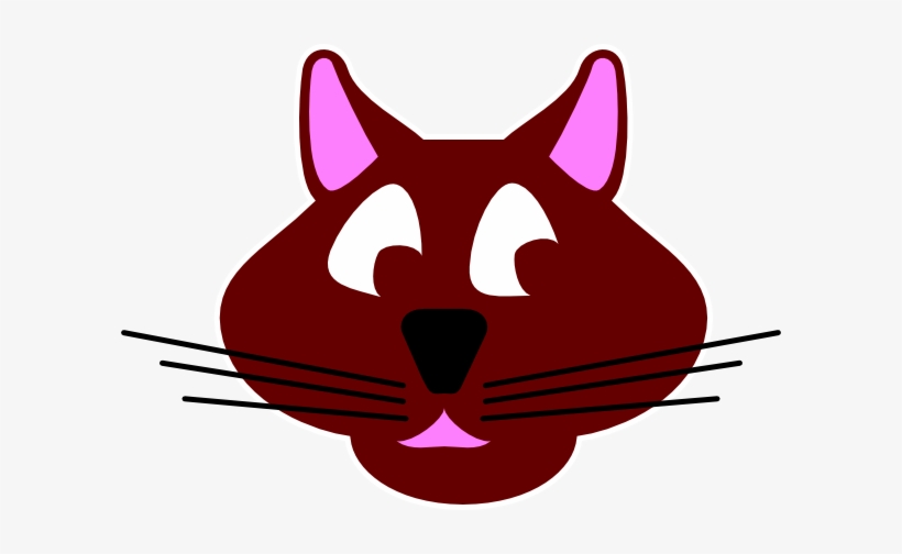 Brown Cartoon Cat Face Svg Clip Arts 600 X 424 Px, transparent png