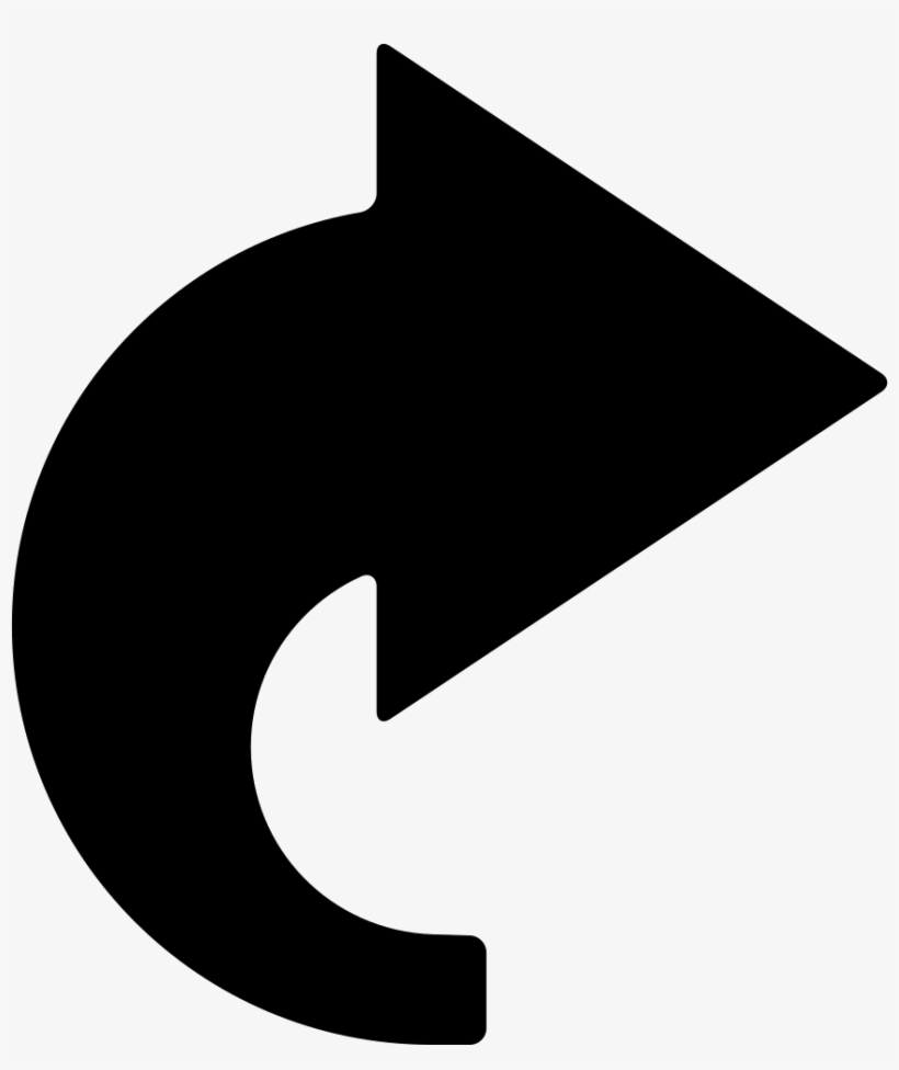 Curved Right Black Arrow - Curved Black Directional Arrows, transparent png