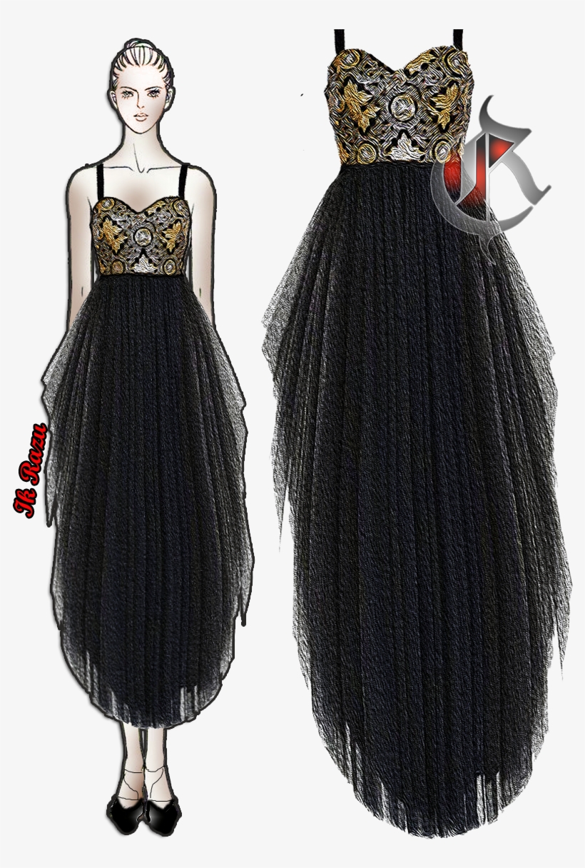Fashion Illustration By Ik Razu - Formal Wear, transparent png
