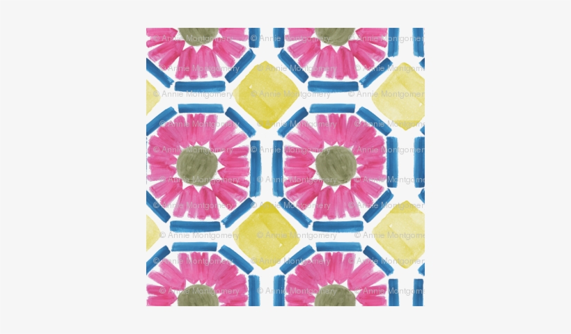 Pink Watercolor Tiles - Watercolor Painting, transparent png