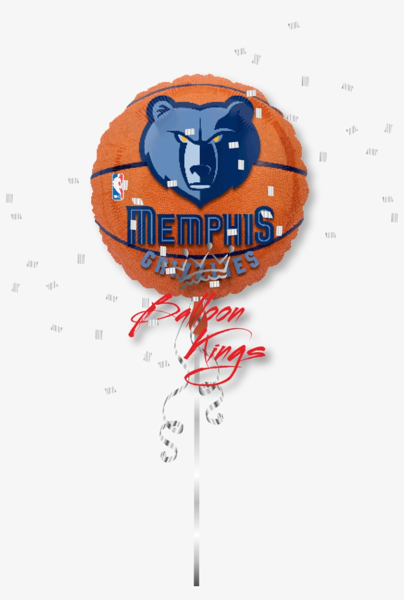 Memphis Grizzlies - 18" Nba Memphis Grizzlies Basketball - Mylar Balloons, transparent png