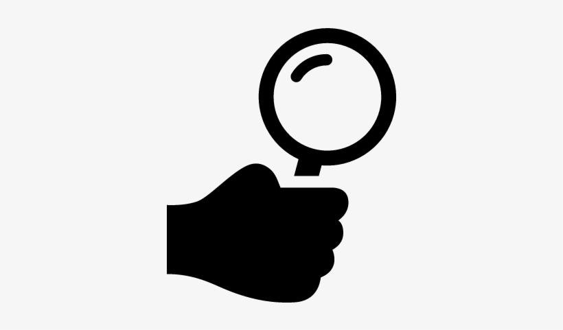 Magnifying Glass Vector Png Download - Hand Holding Magnifying Glass Icon, transparent png