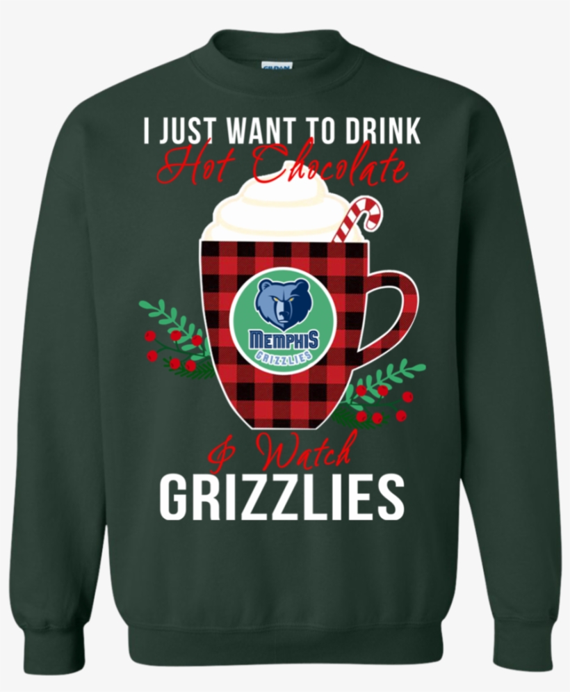 Memphis Grizzlies Ugly Christmas Sweaters Want To Drink - Christmas Jumper, transparent png