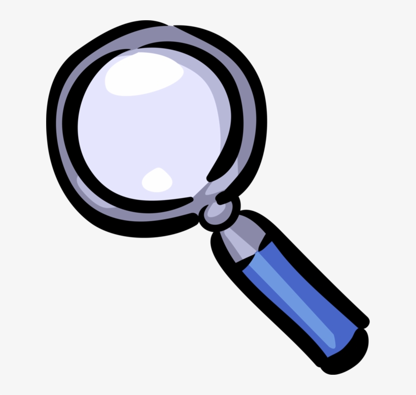 Vector Illustration Of Magnification Through Convex - Illustration, transparent png