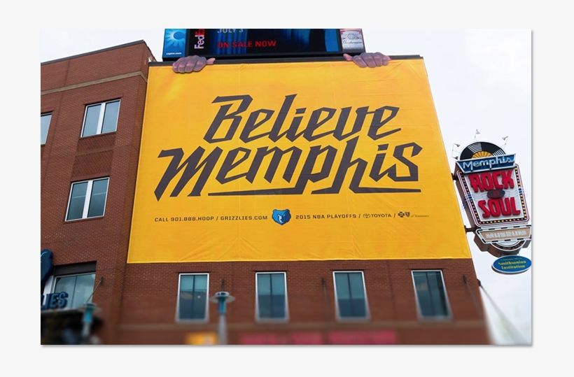 Playoff Campaign For The Memphis Grizzlies Nba Team - Signage, transparent png