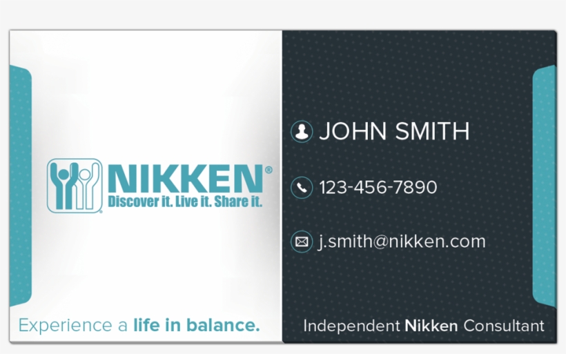 Independent Nikken Consultant Business Cards Lifeinbalancetools - Nikken Business Cards, transparent png