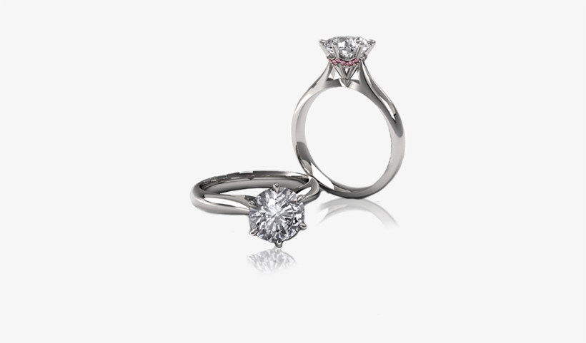 Solitaire Ladies Diamond Ring Pink Diamonds - Engagement Ring, transparent png