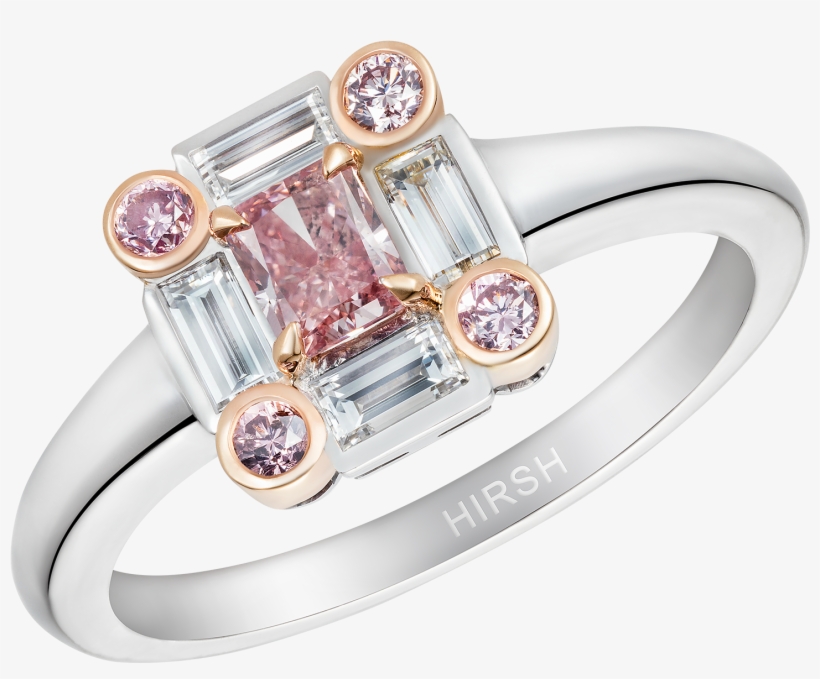 Ice Ring Set With Pink Diamonds - Ring, transparent png