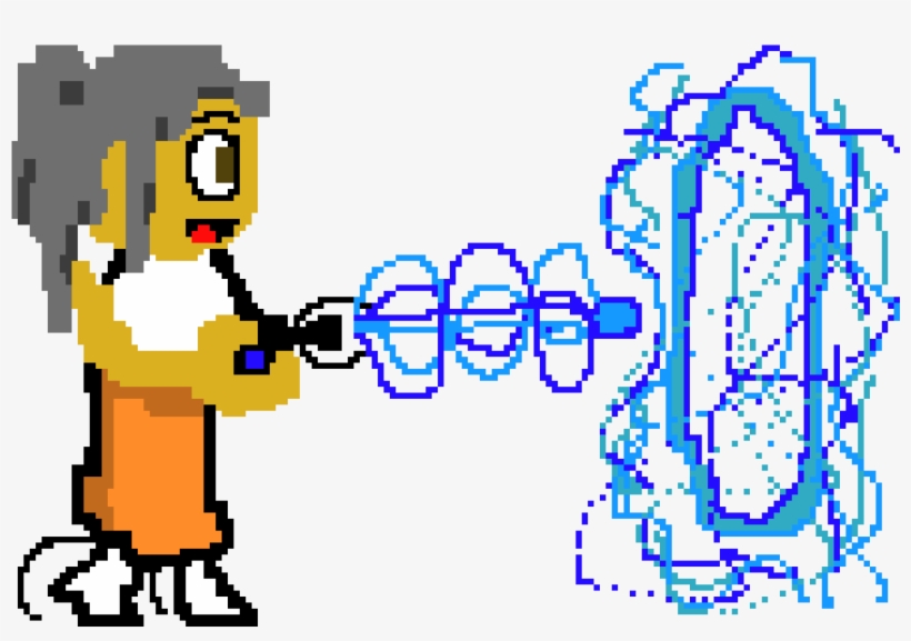 Master Of The Portal Gun - Pixel Art, transparent png