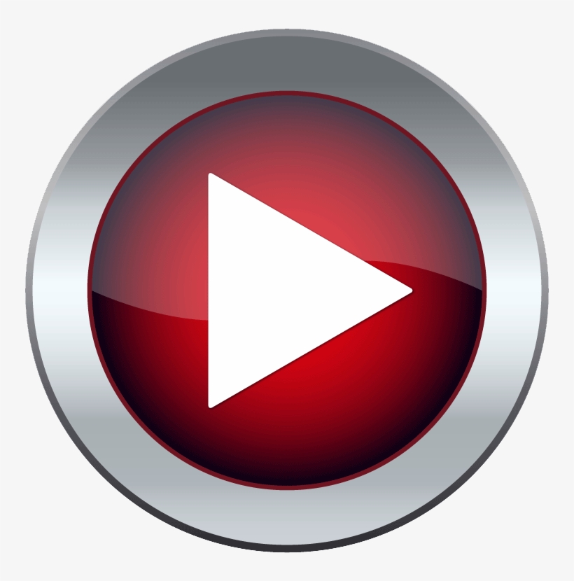 Red Play Button Png Svg Transparent Download - Play Button 3d Png, transparent png