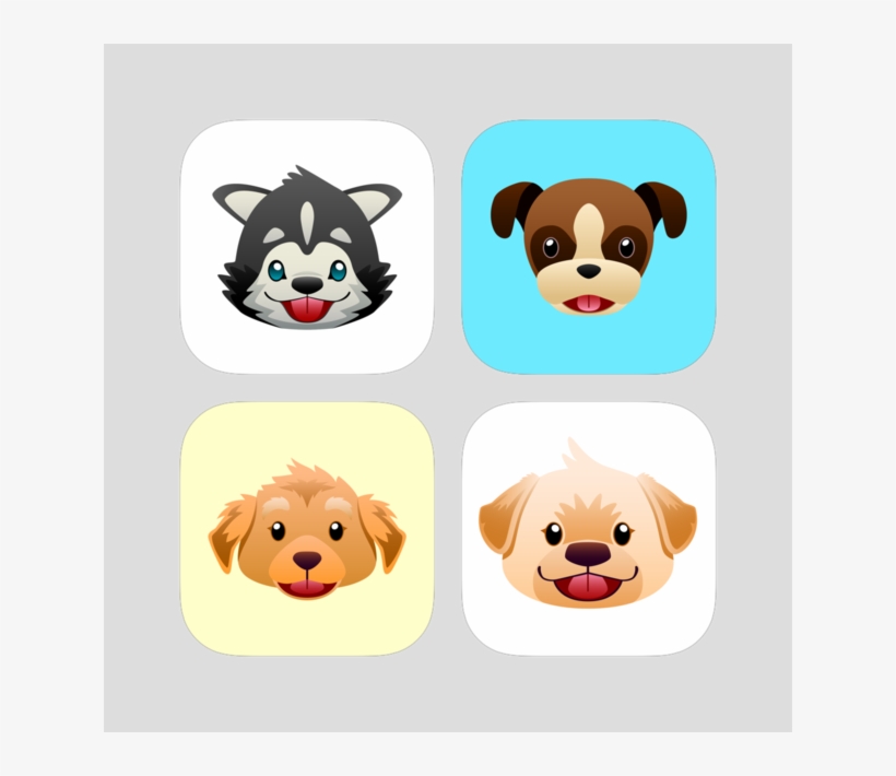Dog Emoji Stickers Bundle 1 For Imessage On The App - Sticker, transparent png