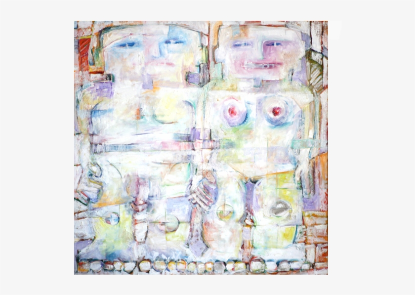 Ghost Couple, 3'x3' Oil On Canvas 2011 • Available - Modern Art, transparent png