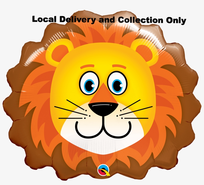 Large Animal Head - 30" Lovable Lion Balloon - Mylar Balloons Foil, transparent png