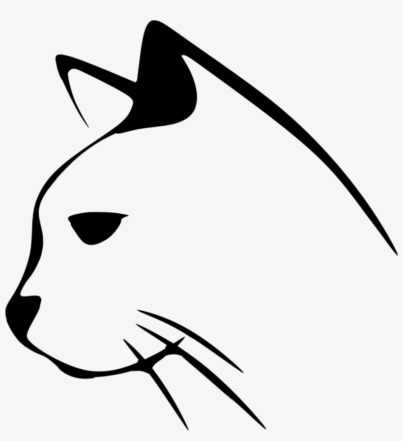 Download Png - Cat Face Line Png, transparent png