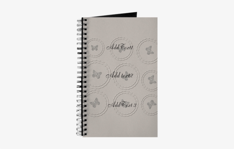 Cute Silver Grey Butterfly Holiday Gift Journal - Two By Two Journal, transparent png