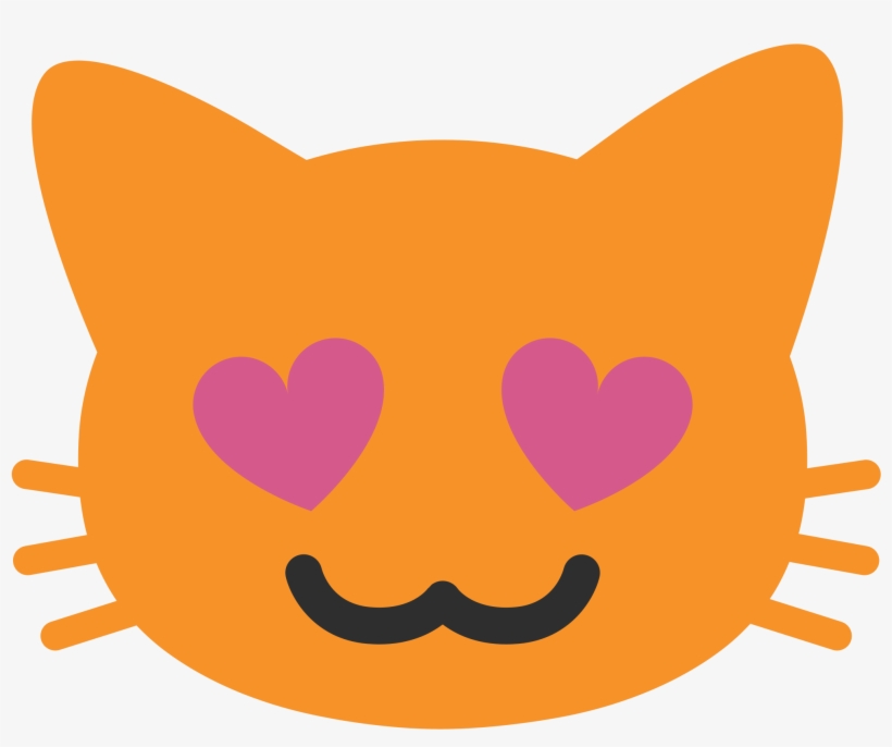 Open - Cat Heart Eyes Emoji Android, transparent png