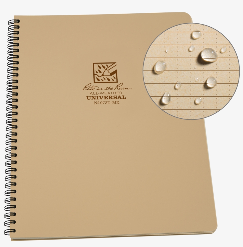 Rite In The Rain Weatherproof Side Spiral Notebook,, transparent png
