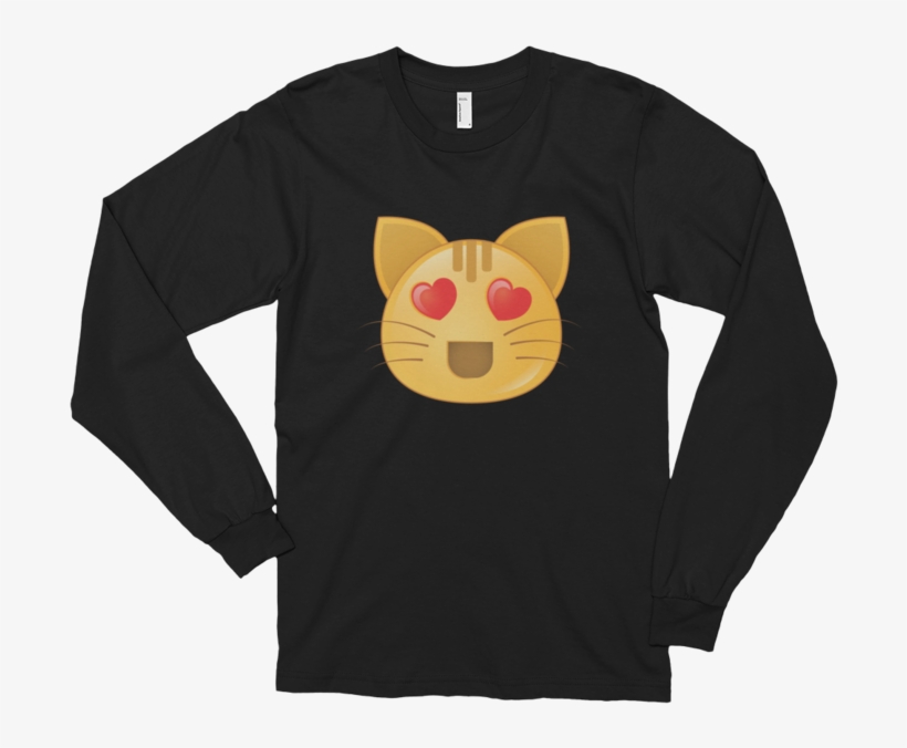 Expressive Heart Eyes Cat Emoji Unisex Long Sleeve - Symbol For Equality Over All, transparent png