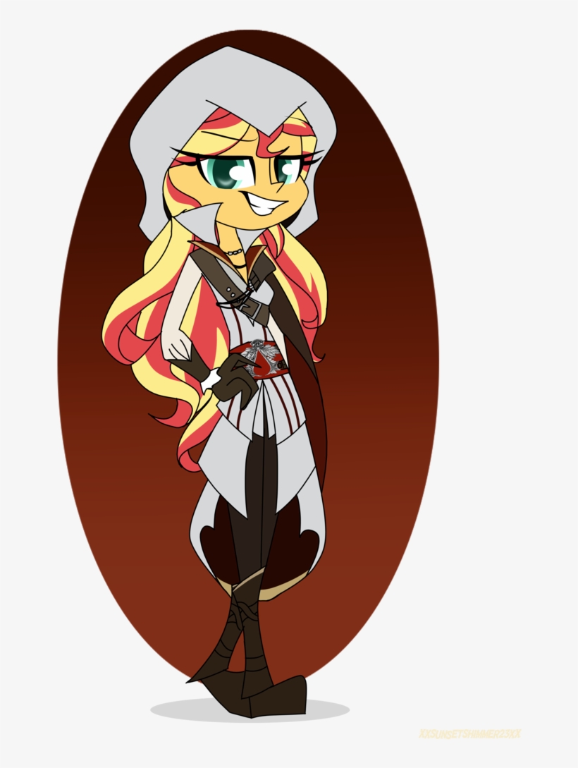 Xxsunsetshimmer23xx, Assassin's Creed, Crossover, Equestria - Mlp Equestria Girl Assassin, transparent png