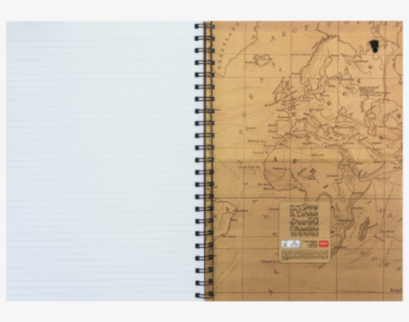 A5 Notebook With Spiral - R & D Srl Busta Regalo Media 25x19x11,5cm Maps, transparent png