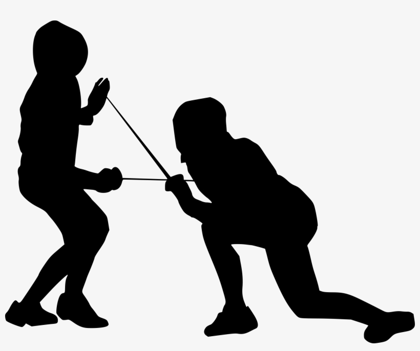 8 Fencing Silhouette - Proposal Silhouette, transparent png