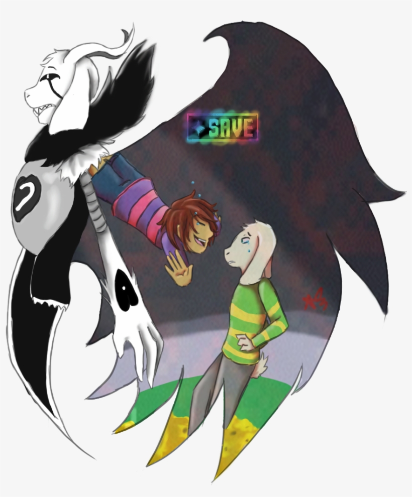 This Was A Request, To Draw Asriel And Frisk, And This - Asriel Dreemurr All Forms, transparent png