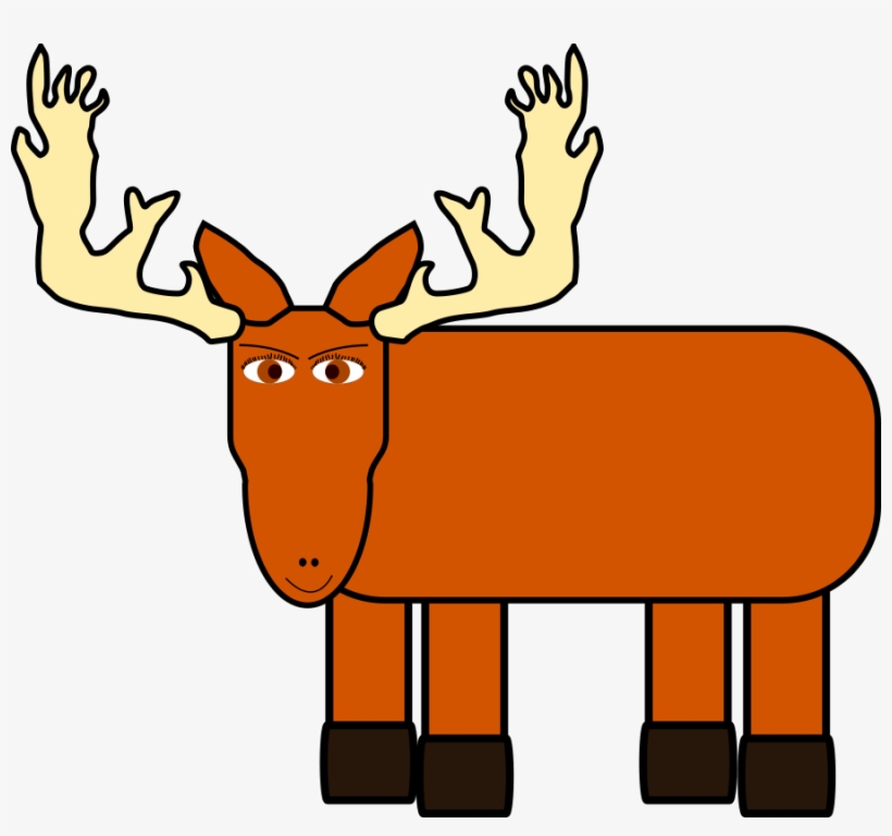 Cartoon Moose Remix Free Vector - Moose Clipart, transparent png