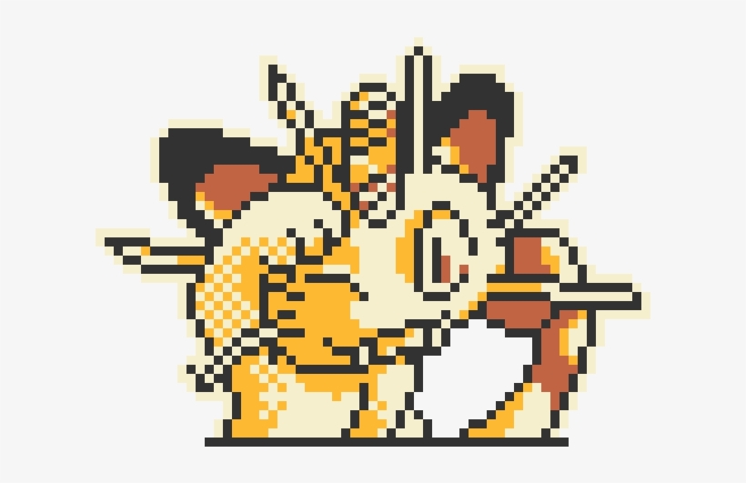 Meowth - Pokemon Sprites Cross Stitch, transparent png