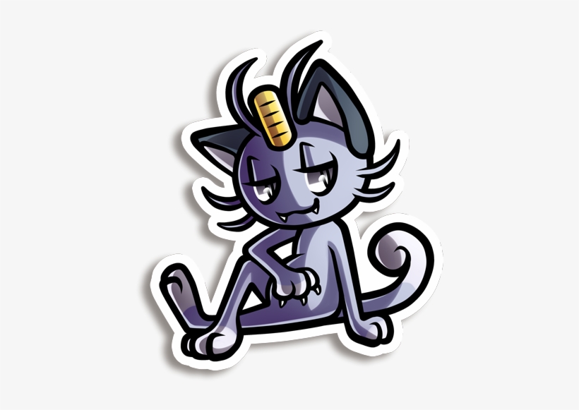 Alolan Meowth Vinyl Sticker - Alola, transparent png