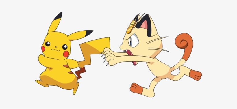 576px Pikachu And Meowth - Gusseted Cotton Bag Pocket Monster Pikachu & Nyarth, transparent png