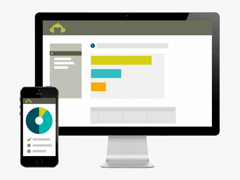 Showing A Computer With Analytical Data About A Survey - Encuesta En Computadora Png, transparent png