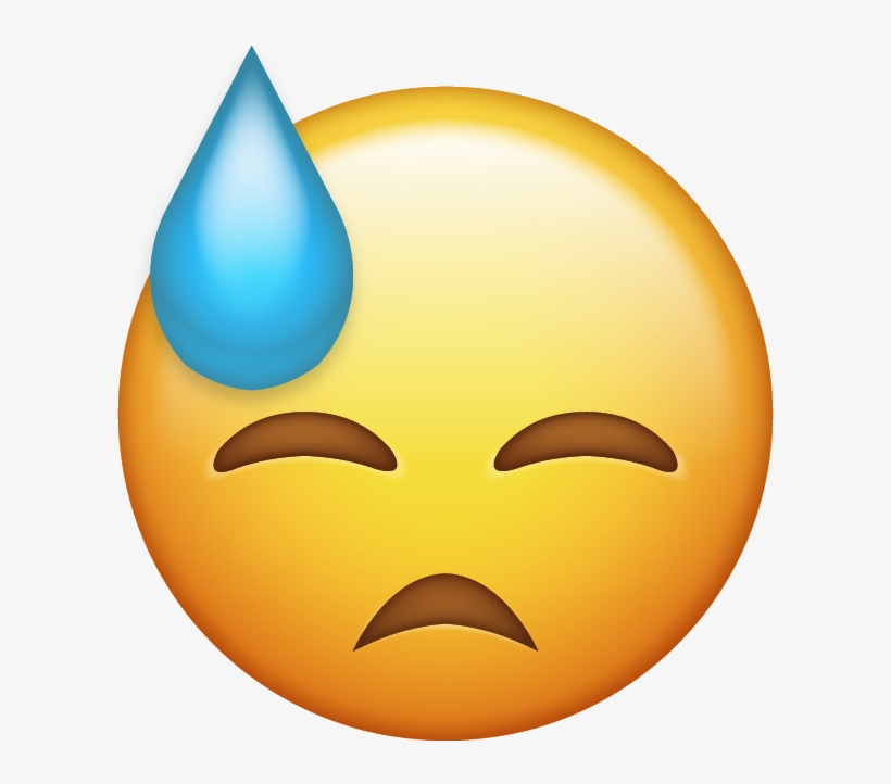 Emoji 😓, transparent png