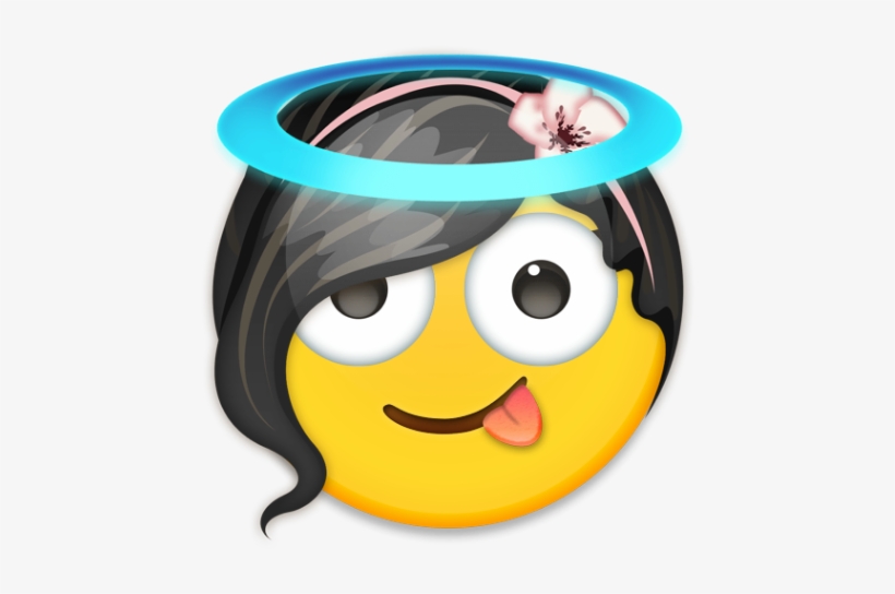 Emoji Crazy Angel Flowergirl - Emoji, transparent png