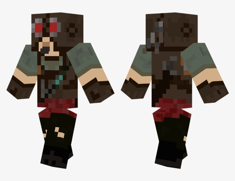 Mordecai - Green And Black Minecraft Skins, transparent png
