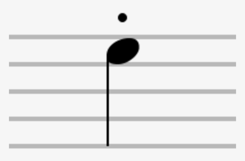 When A Dot Is Placed After A - Staccato, transparent png