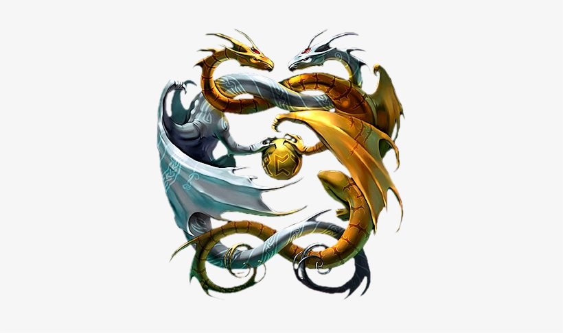 Mordecai Represented As A Dragon - Silver And Gold Dragons, transparent png