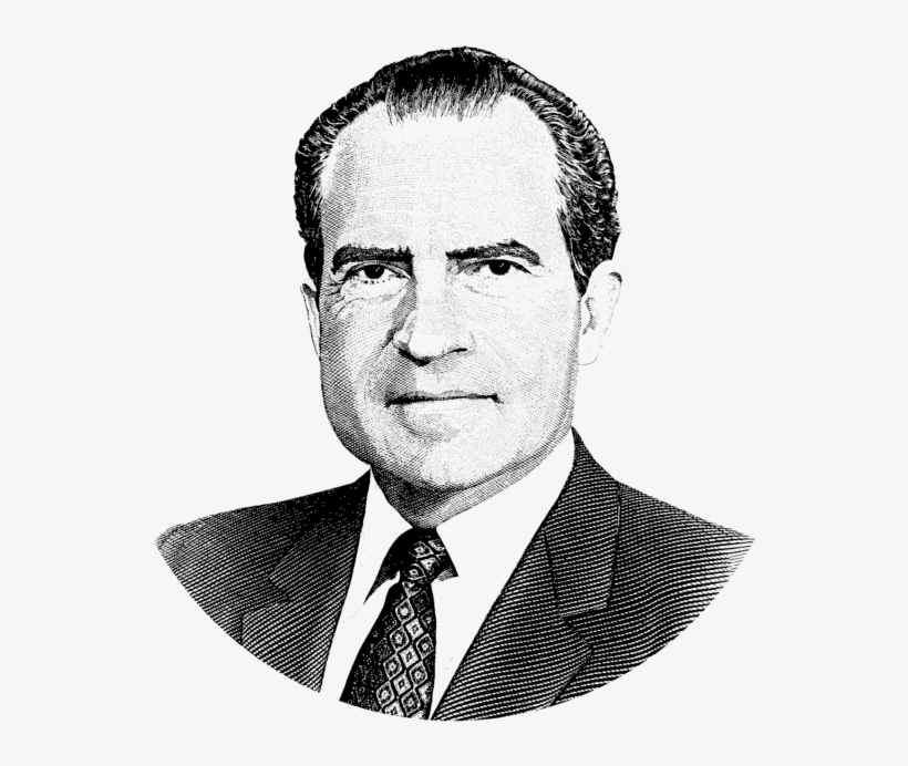 Click And Drag To Re-position The Image, If Desired - Richard Nixon Black And White, transparent png
