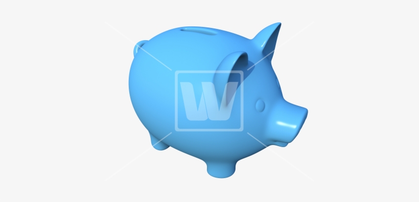 Blue Piggy Bank Png - Bank, transparent png