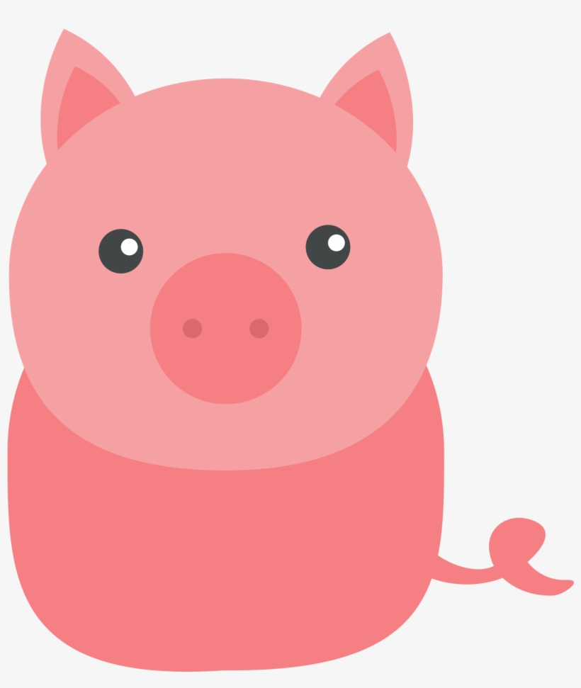 Cute Pig Art - Icon Cartoon Pig Png, transparent png