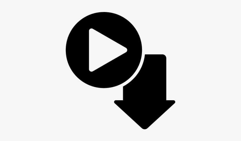 Play Symbol With Down Arrow Vector - Icon, transparent png
