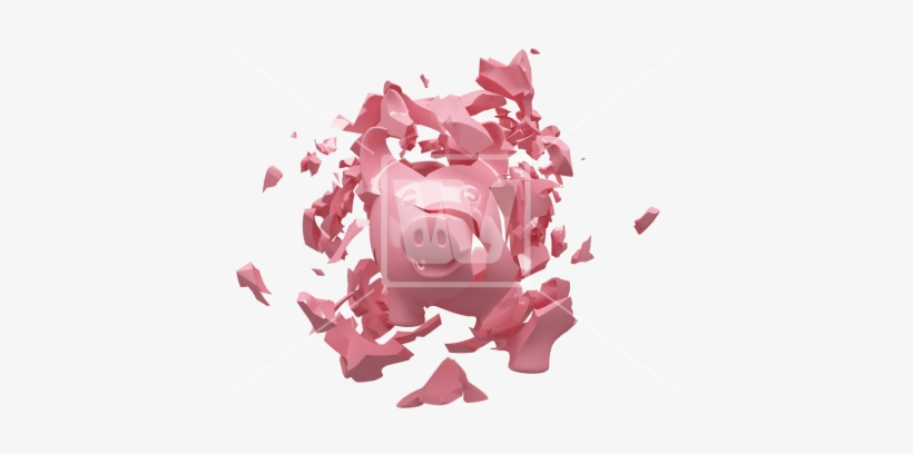 Crashed Piggy Bank - Illustration, transparent png
