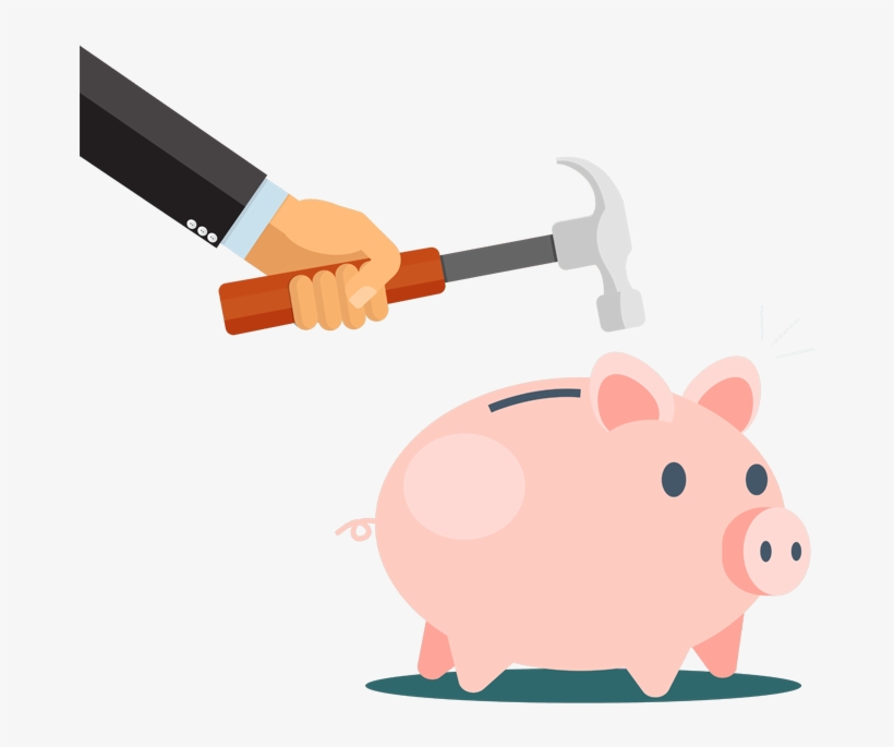Piggy-bank - Cartoon, transparent png