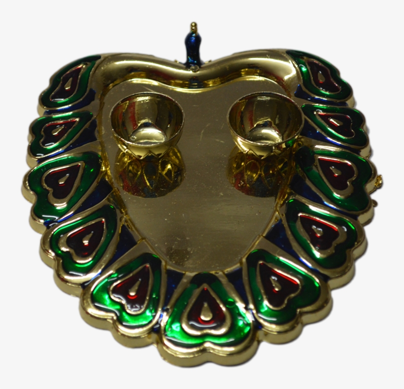 Peacock Feather Design Kumkum Cups - Feather, transparent png