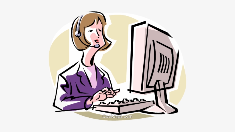 Receptionist Royalty Free Vector Clip Art Illustration - Court Clerk Clipart, transparent png