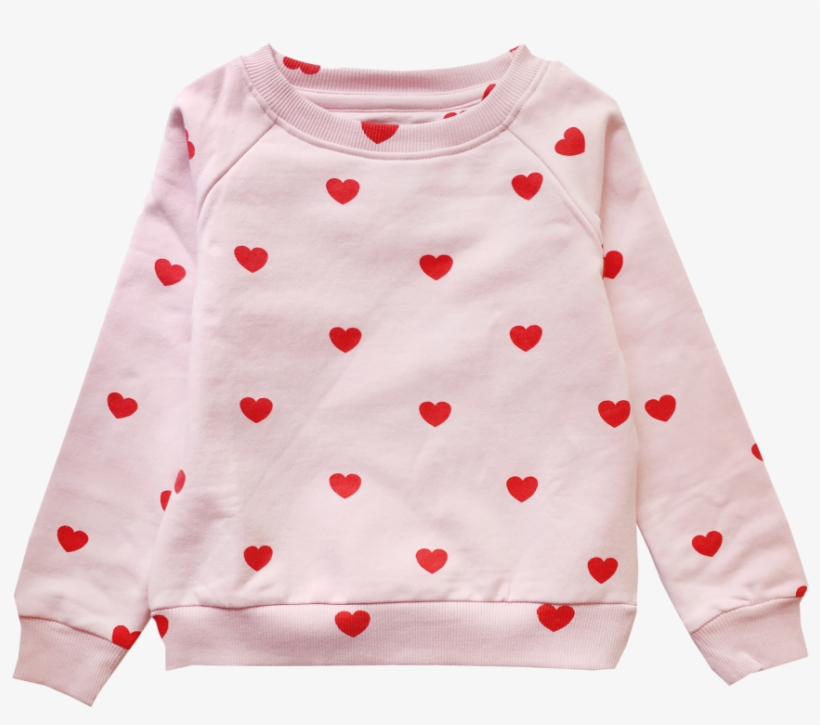 Hugo Loves Tiki Sweatshirt Kip And Co Red Hearts - Sweatshirt, transparent png