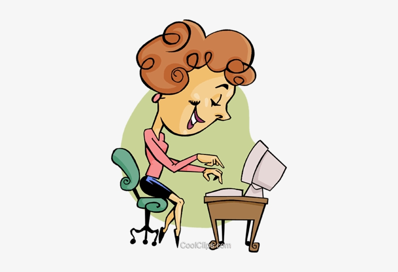 Receptionist Royalty Free Vector Clip Art Illustration - Secretaria De Una Escuela Animada, transparent png