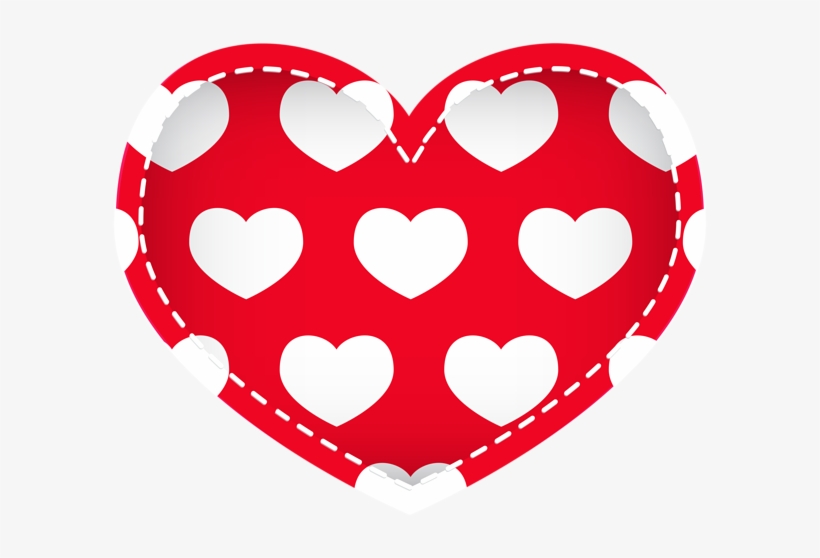Red Heart With Hearts Png Clip Art Image - Suzuki Brake Rotor Spacers, transparent png