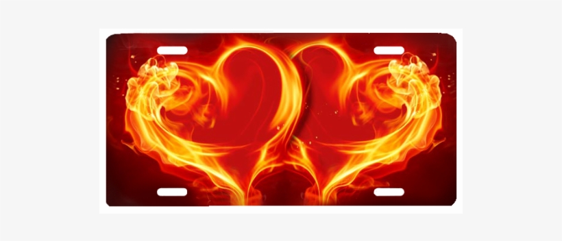 Red Flame Hearts - Blue And Orange Heart, transparent png