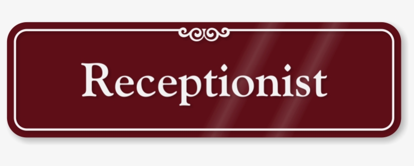 Receptionist Sign - Regulation And Economics By Roger Van Den Bergh, transparent png