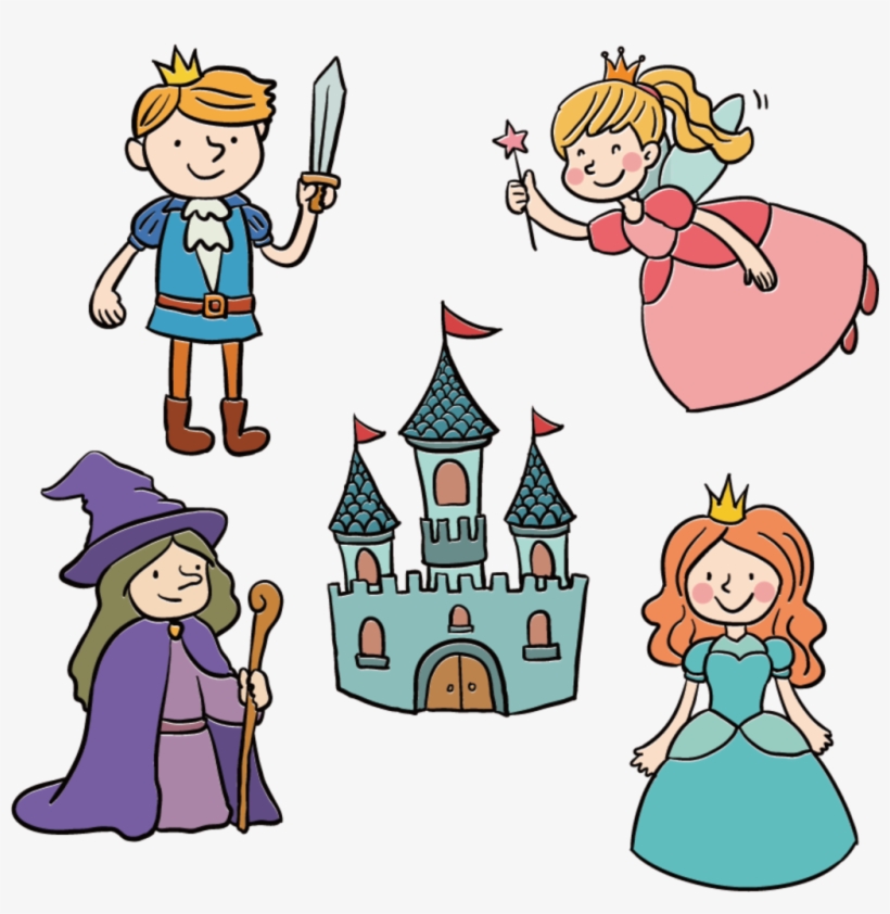 Cartoon Fairy Tale Character City Png - 王子 與 公主 卡通, transparent png